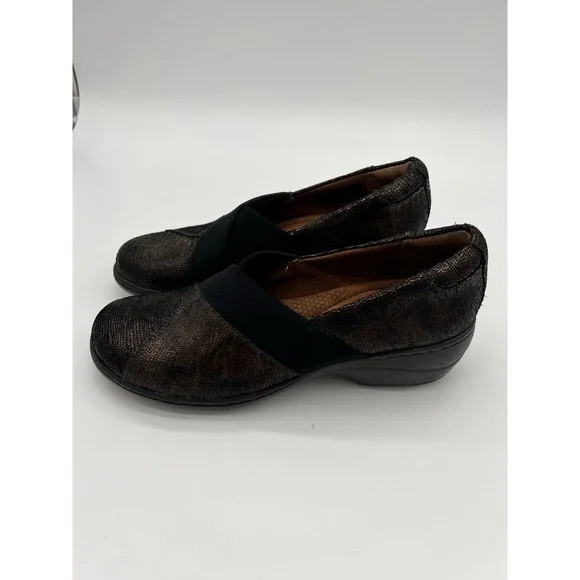 New Cobb Hill by New Balance Brown and Black Slip on Clogs Comfort Flats 7N - Picture 3 of 11